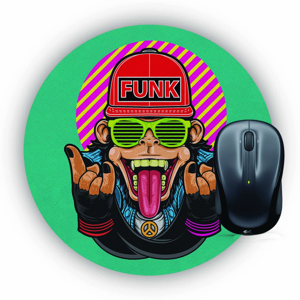 Monkey Funk Mouse Pad (Round)