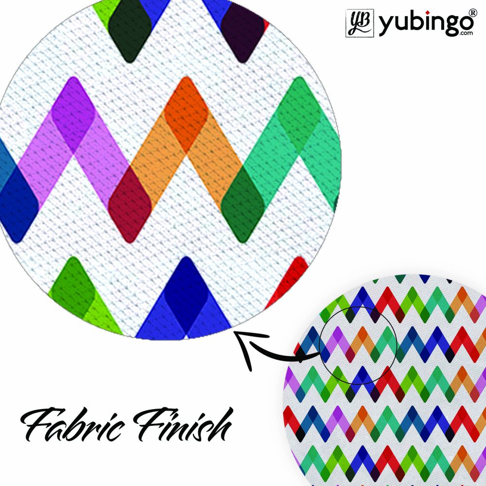 Multicolour Zig Zag Mouse Pad (Round)-Image3