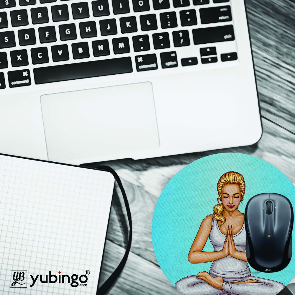 Namaste Mouse Pad (Round)-Image4