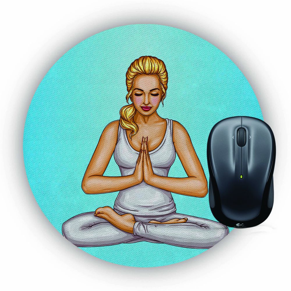 Namaste Mouse Pad (Round)