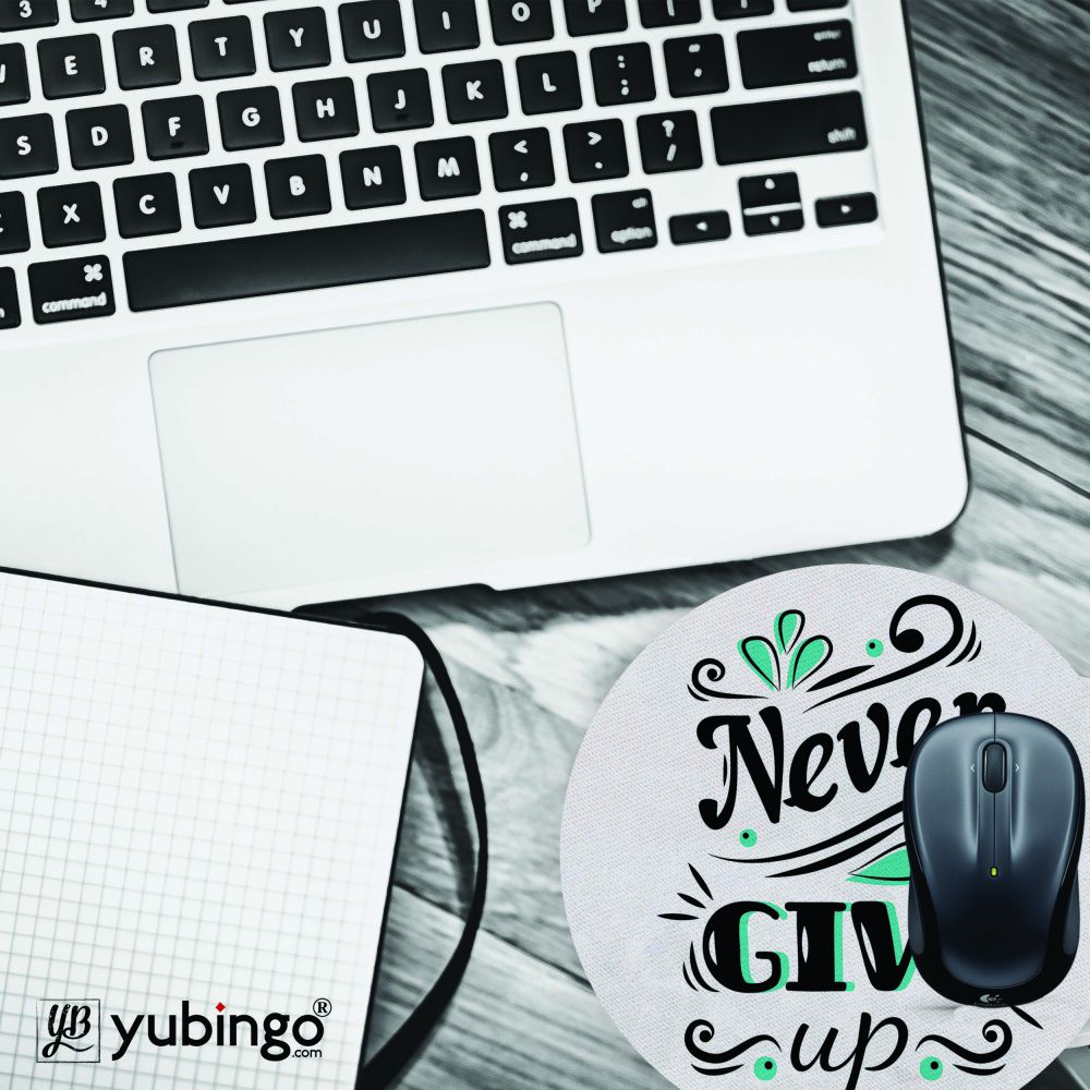 Never Giive Up Mouse Pad (Round)-Image4