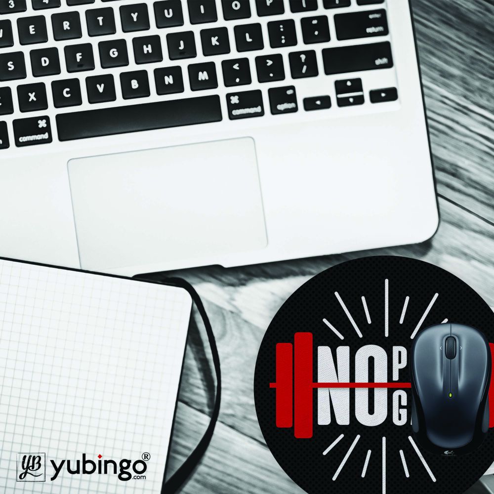 No Pain No Gain Mouse Pad (Round)-Image4