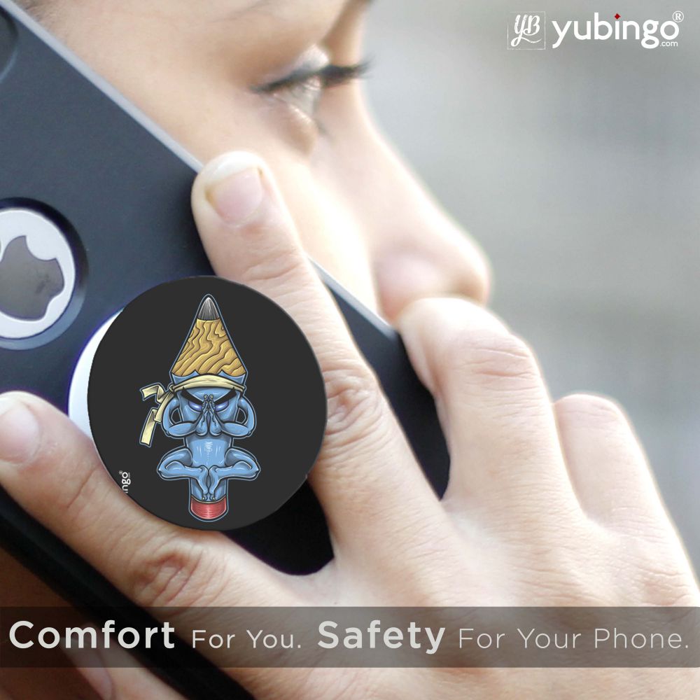 Pencil Monk Mobile Grip Stand (Black)-Image6