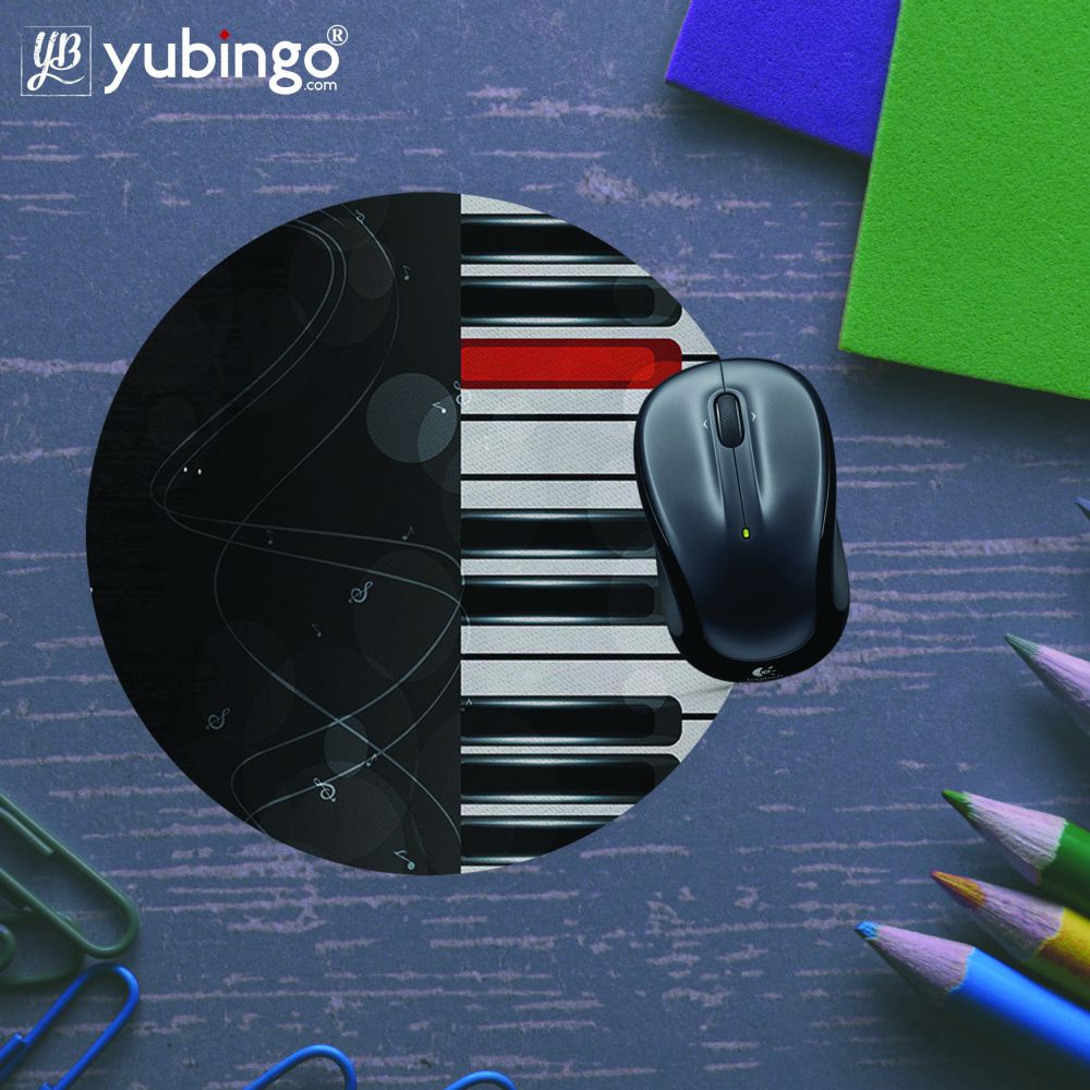 Piano Mouse Pad (Round)-Image5