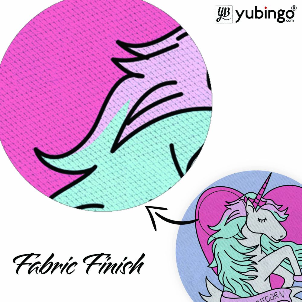 Pretty Unicorn Mouse Pad (Round)-Image3