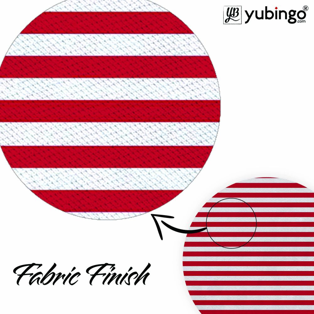 Red Stripes Mouse Pad (Round)-Image3