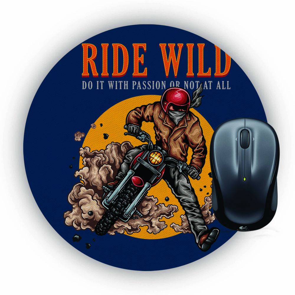 Ride Wild Mouse Pad (Round)
