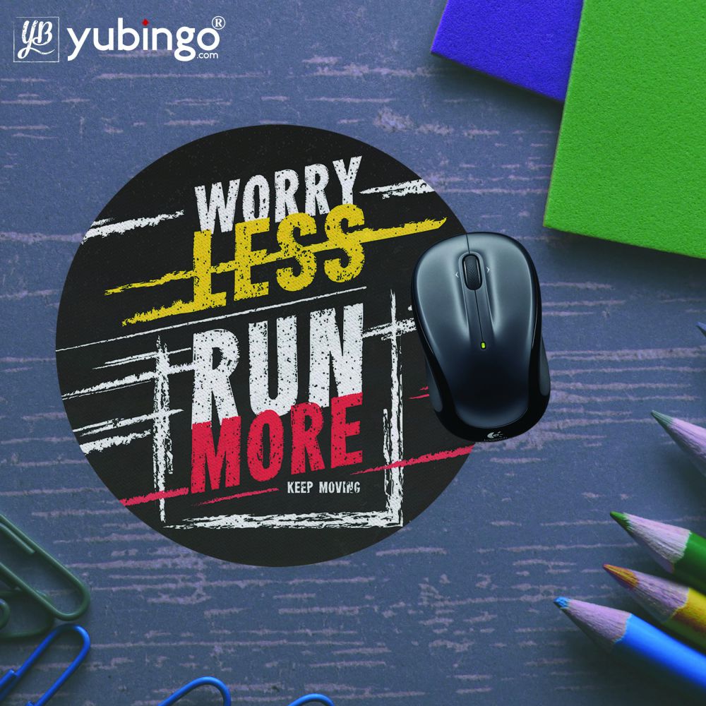 Run More Mouse Pad (Round)-Image5