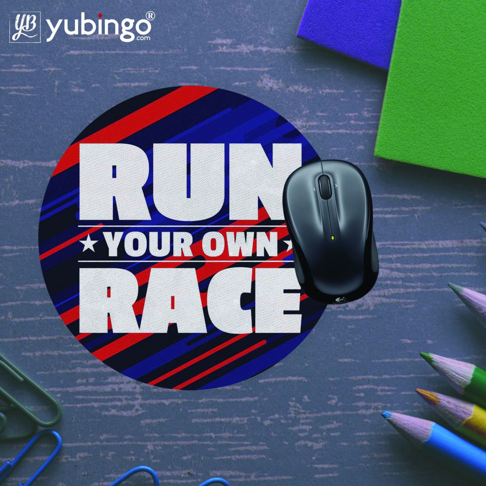 Run Own Race Mouse Pad (Round)-Image5