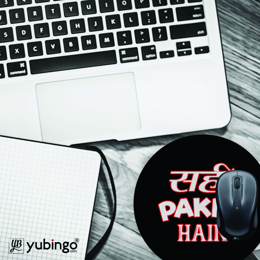 Sahi Pakde Hain Mouse Pad (Round)-Image4