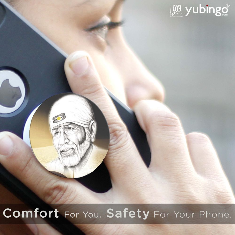 Sai Baba Mobile Grip Stand (Black)-Image6