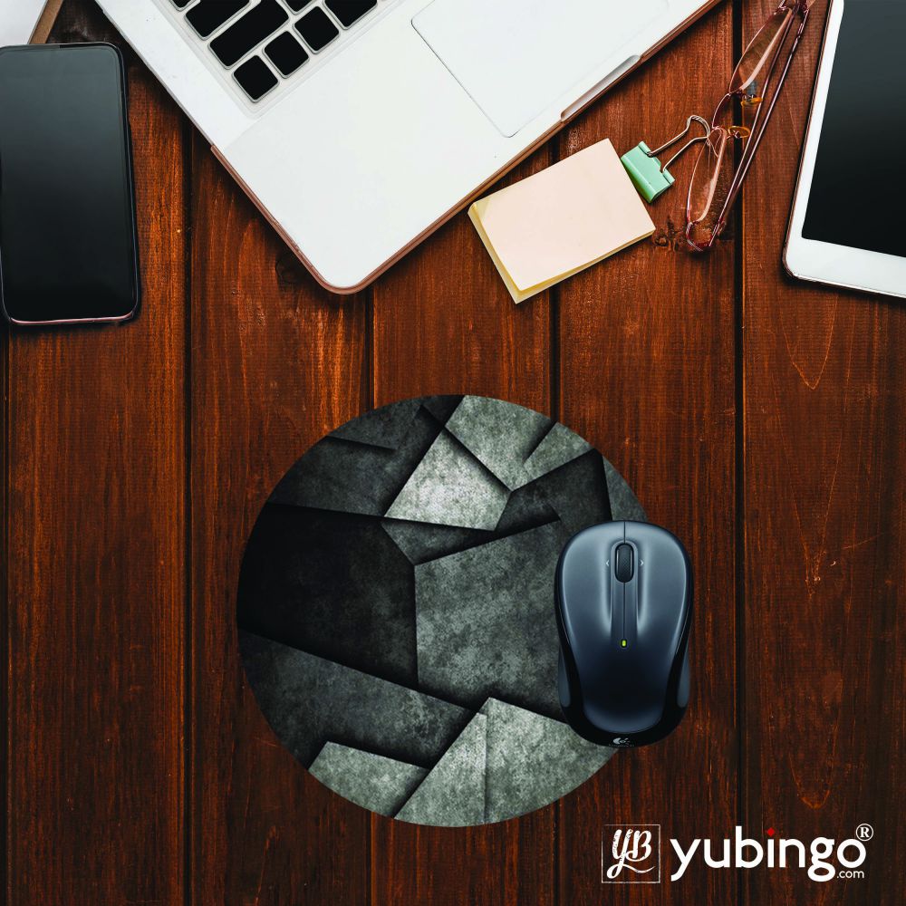 Shades Of Grey Mouse Pad (Round)-Image2