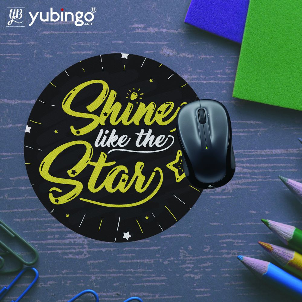 Shine Like Star Mouse Pad (Round)-Image5