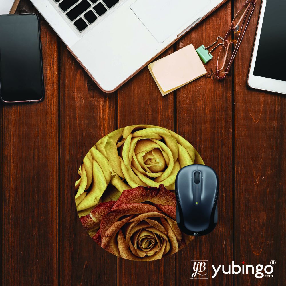 So Many Rose Mouse Pad (Round)-Image2