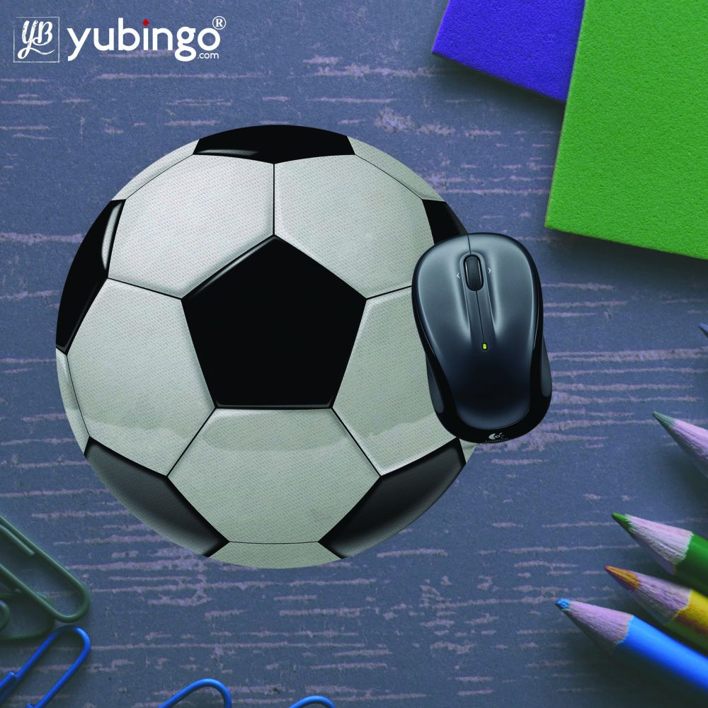 Soccer Football Mouse Pad (Round)-Image5