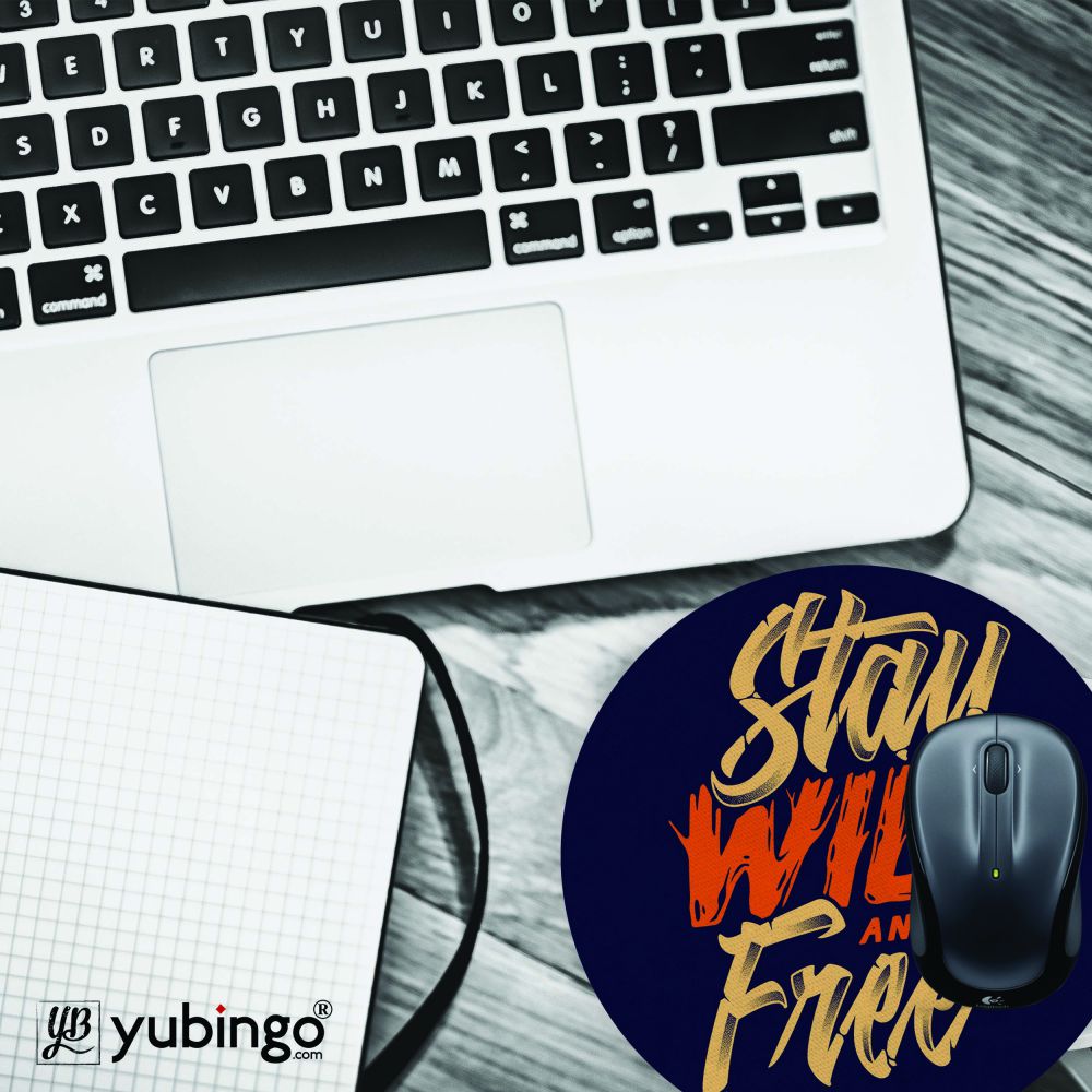 Stay Wild and Free Mouse Pad (Round)-Image4