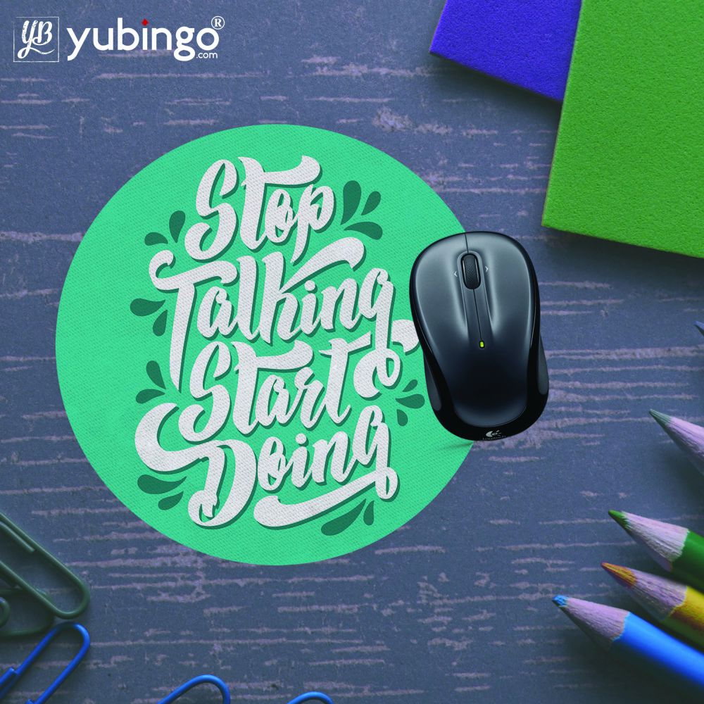 Stop Talking Mouse Pad (Round)-Image5
