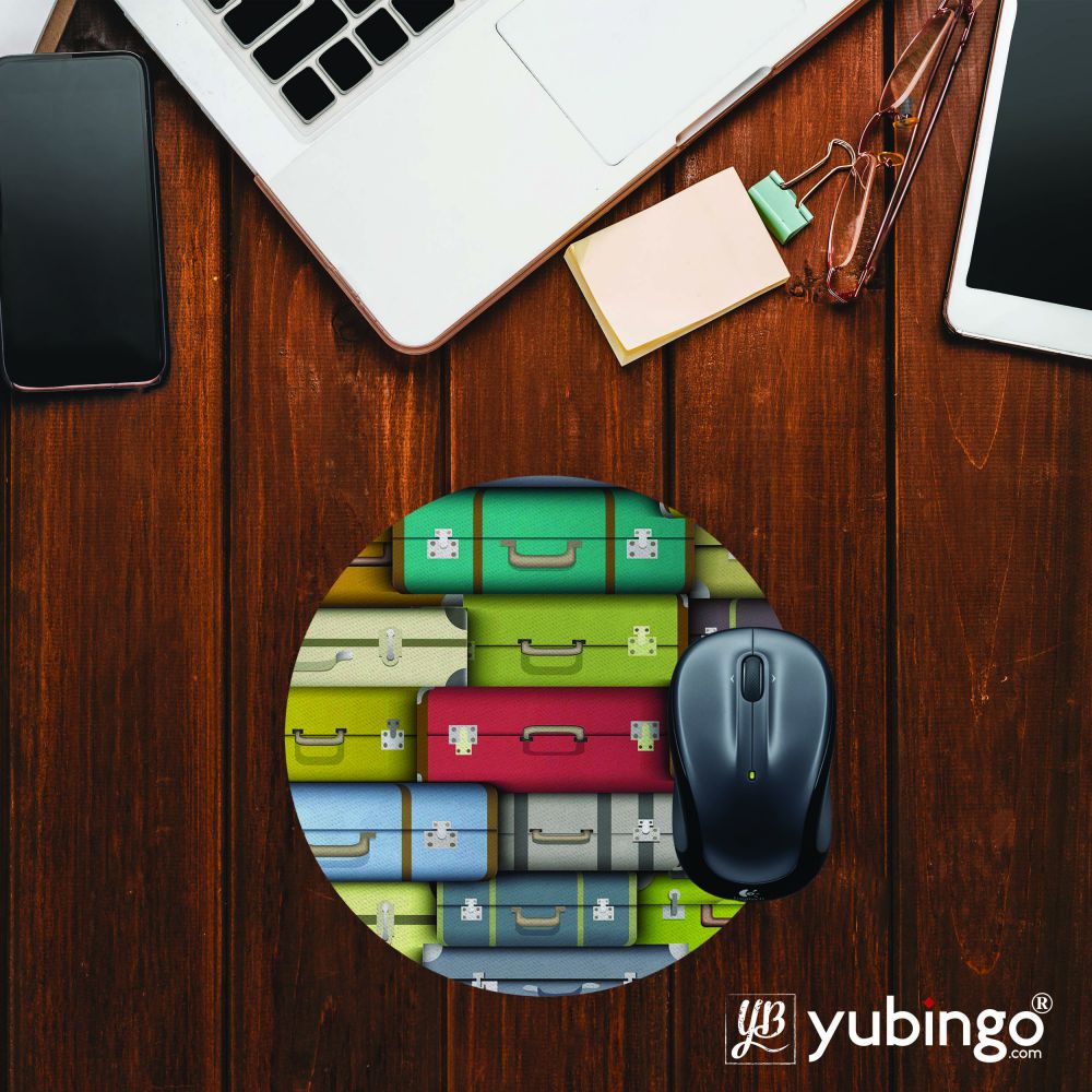 Suitcases Mouse Pad (Round)-Image2