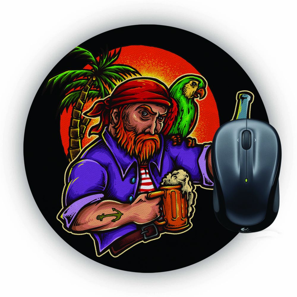 Sunset Drink Mouse Pad (Round)