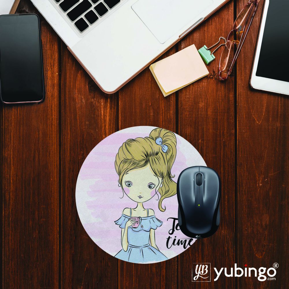 Tea Time Mouse Pad (Round)-Image2