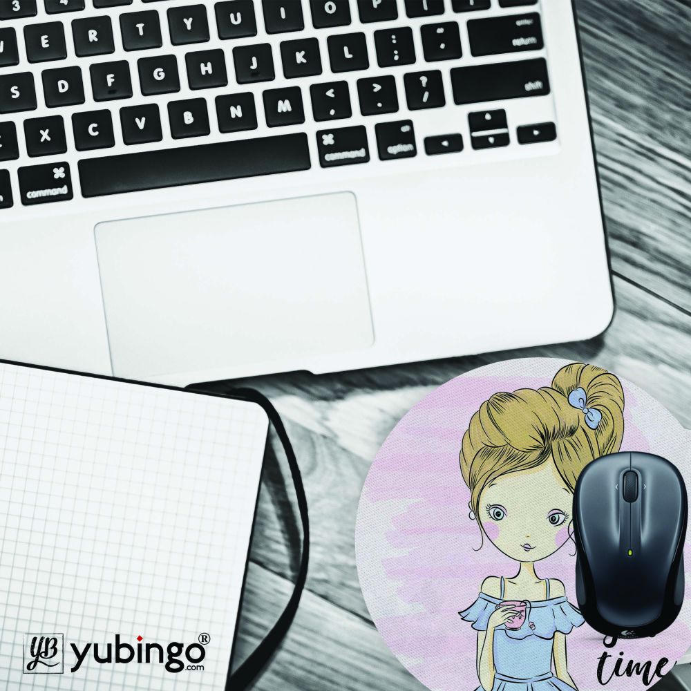 Tea Time Mouse Pad (Round)-Image4