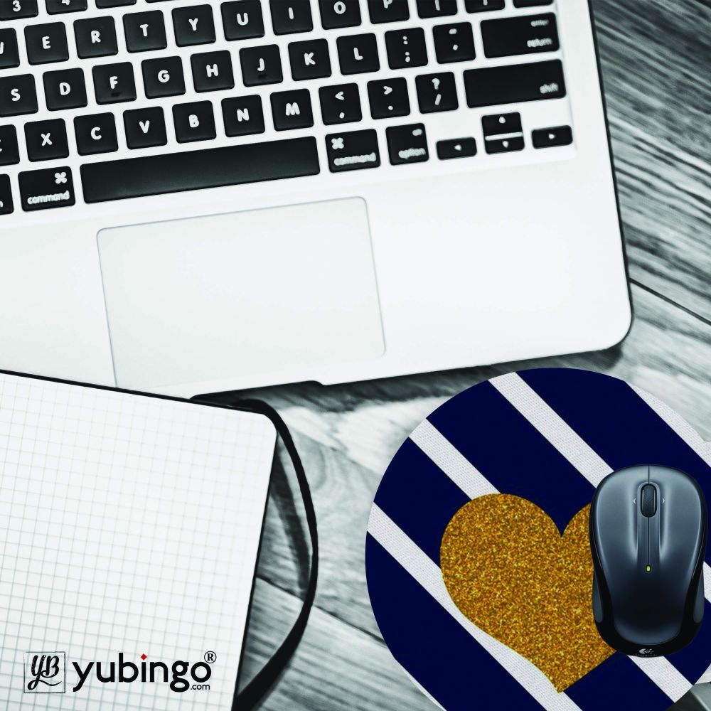 The Heart Mouse Pad (Round)-Image4