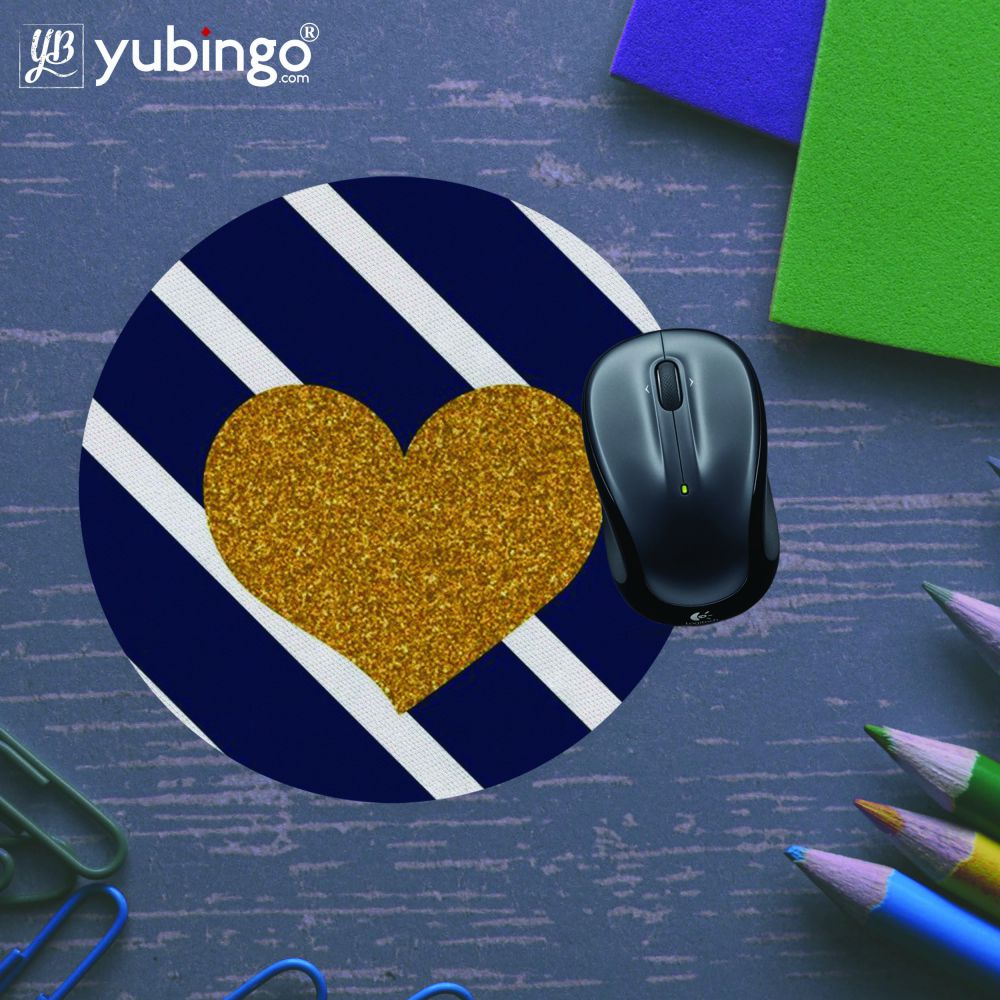 The Heart Mouse Pad (Round)-Image5