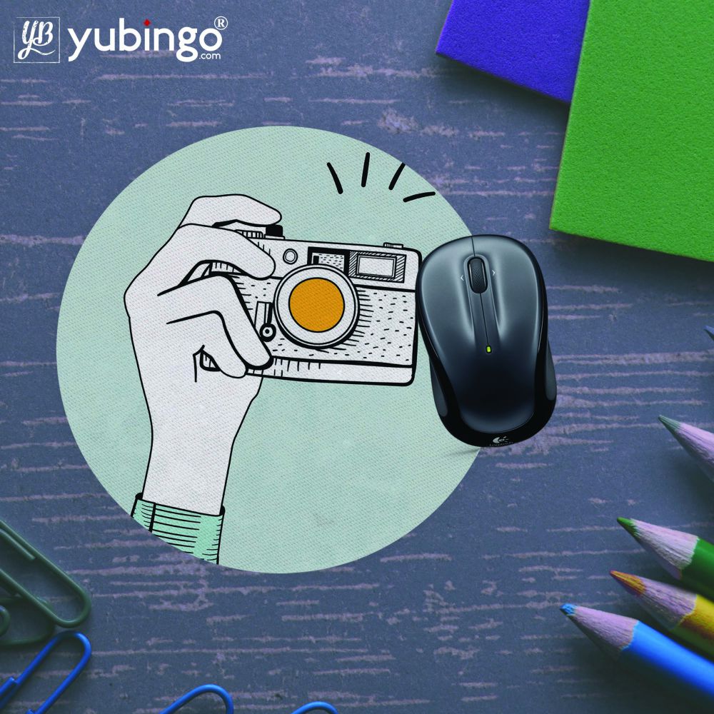 The Photographer Mouse Pad (Round)-Image5