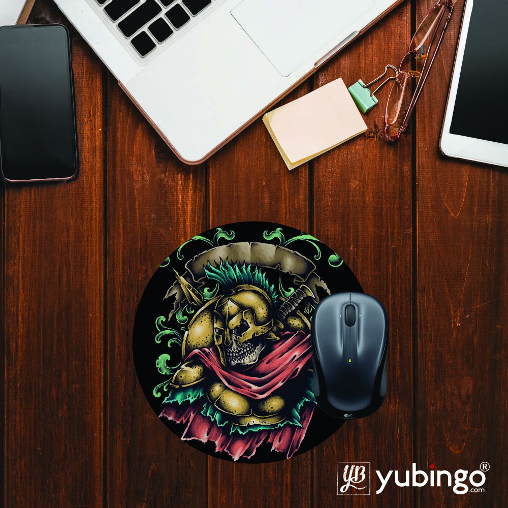 Undead Spartan Mouse Pad (Round)-Image2