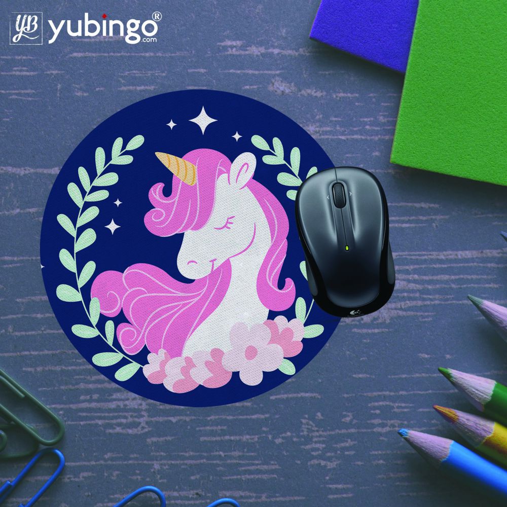 Unicorn Mouse Pad (Round)-Image5
