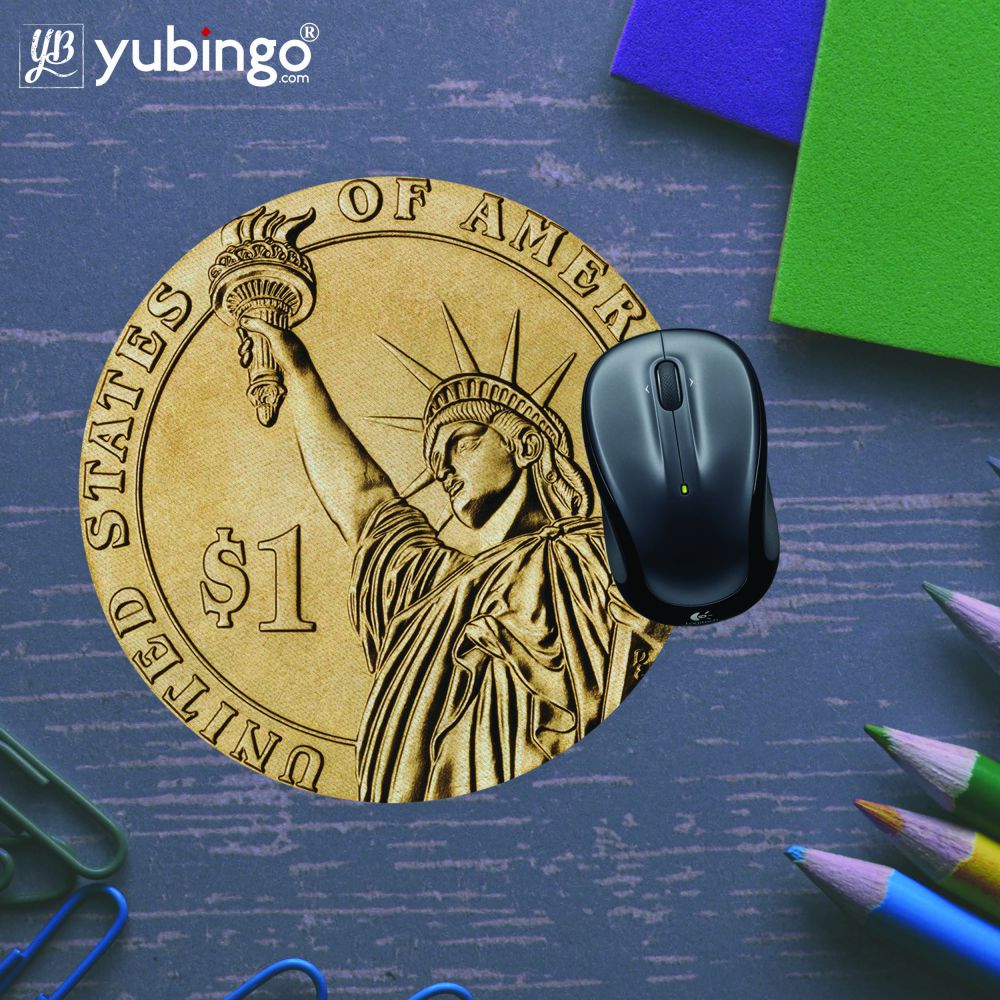 US Dollar Mouse Pad (Round)-Image5