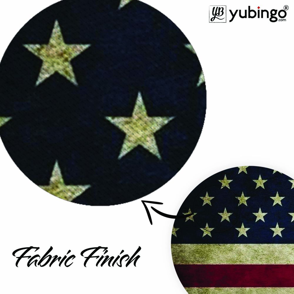 US Flag Theme Mouse Pad (Round)-Image3