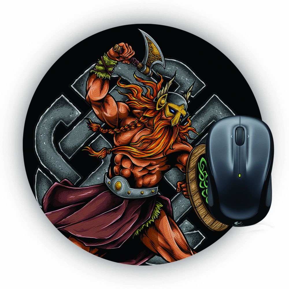 Viking Warrior Mouse Pad (Round)