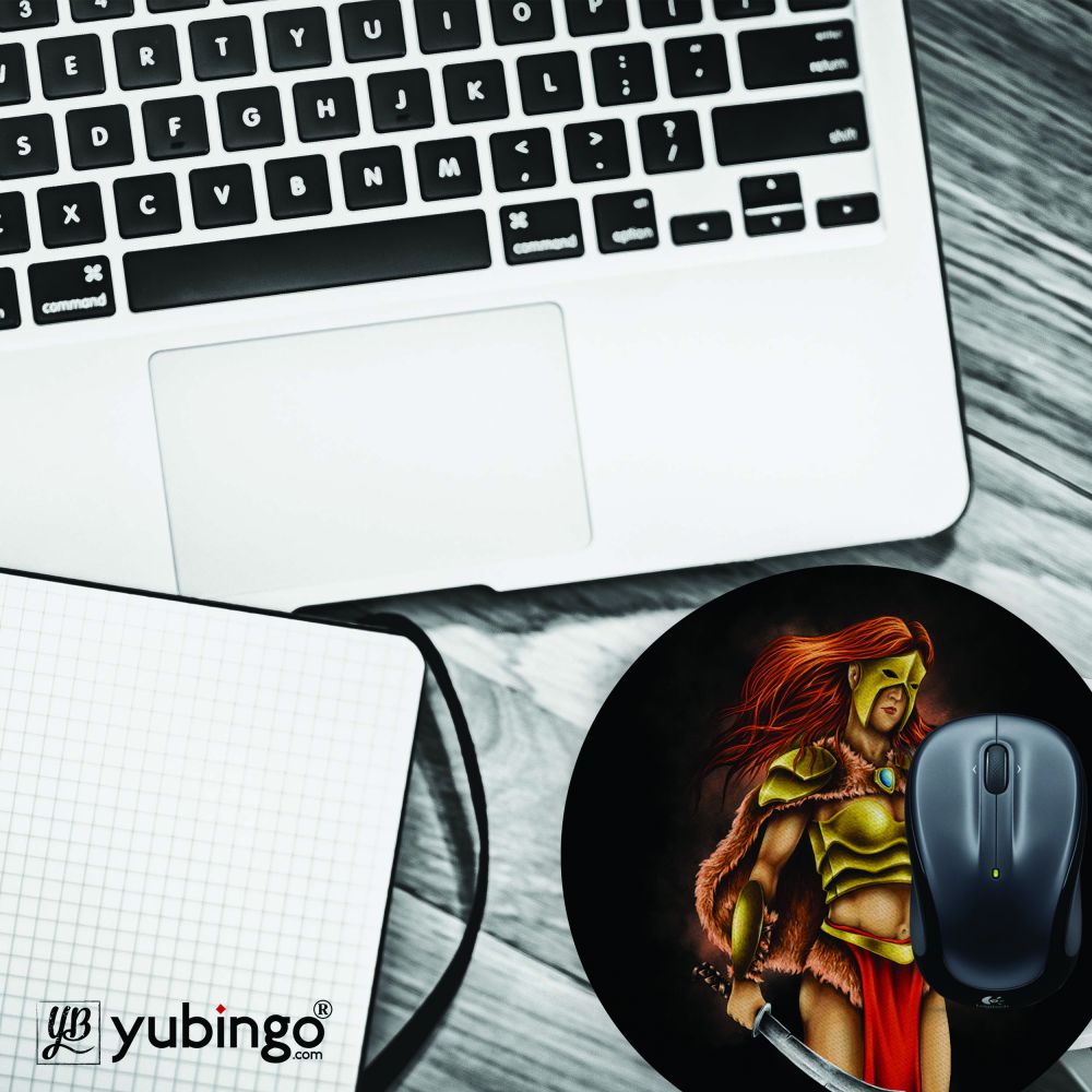 Warrior Queen Mouse Pad (Round)-Image4