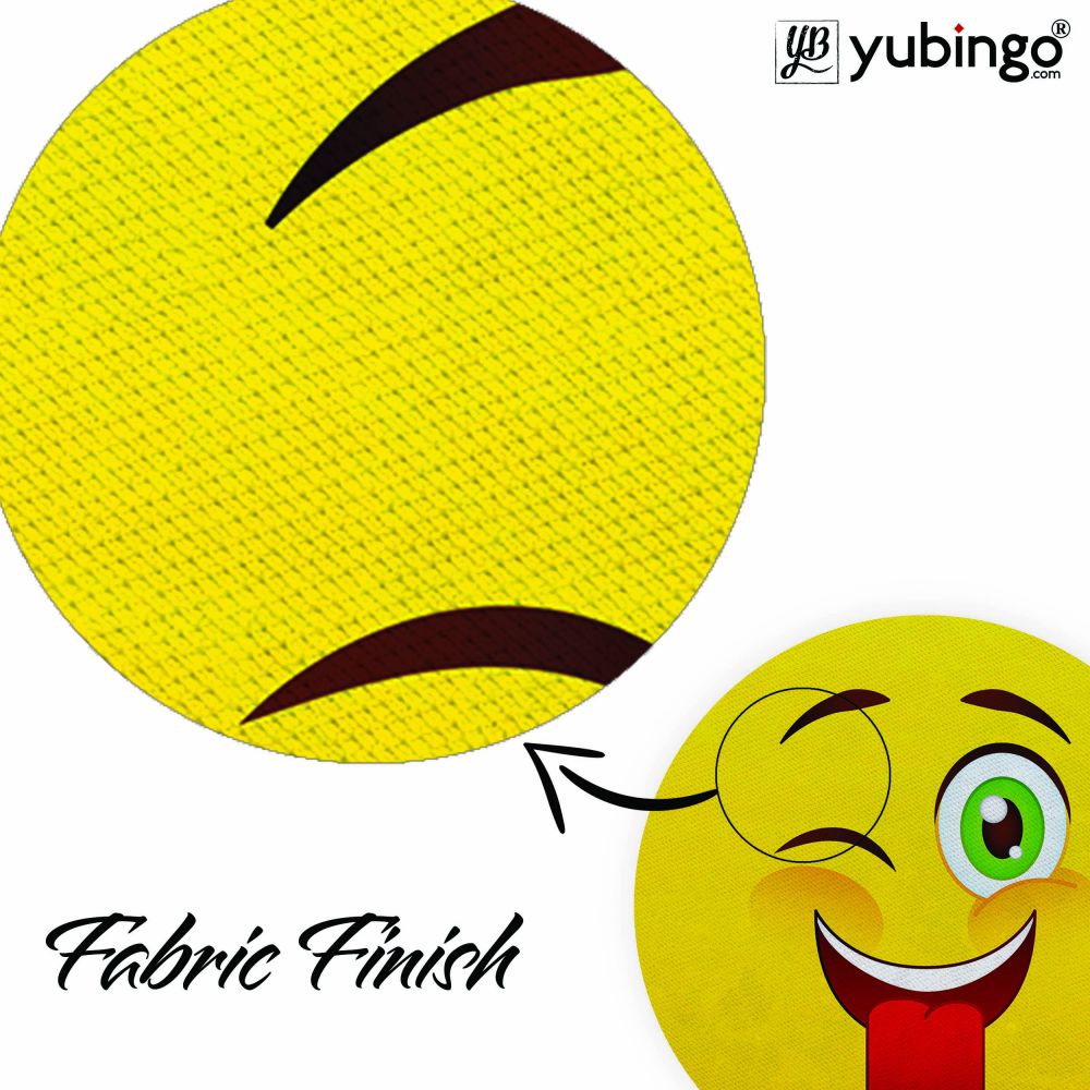 Winkey Smylie Mouse Pad (Round)-Image3