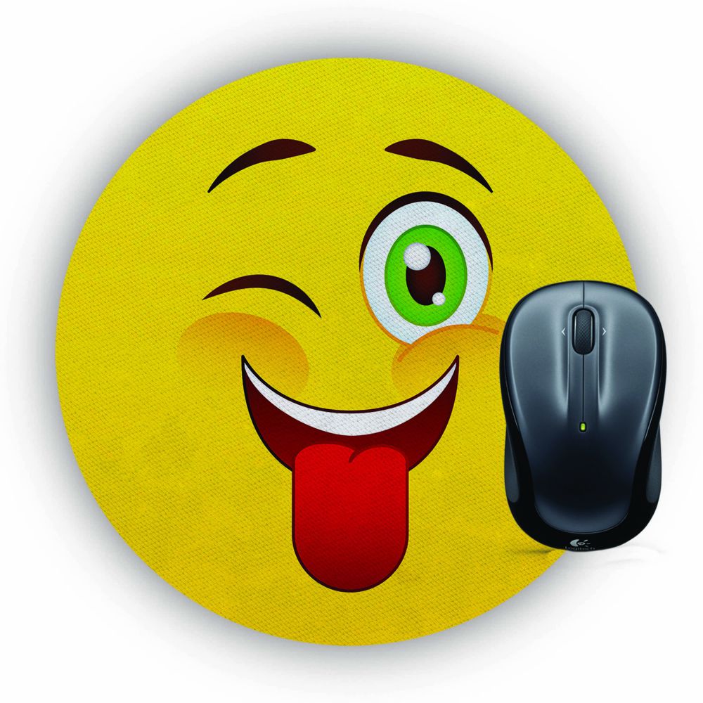 Winkey Smylie Mouse Pad (Round)