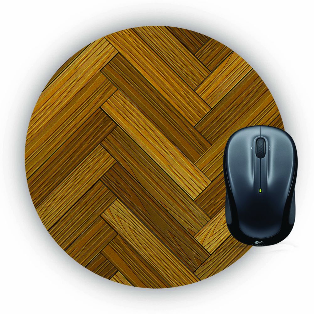 Wood Pattern Mouse Pad (Round)