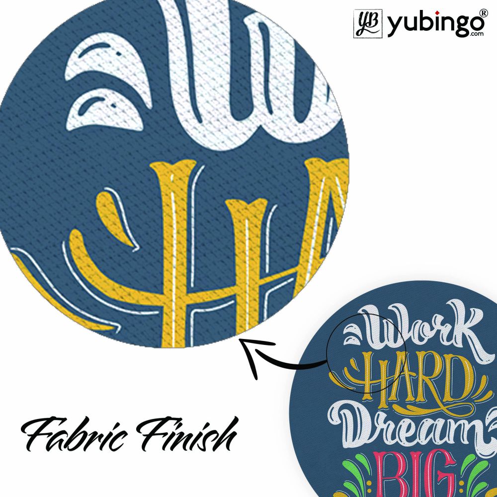 Work Hard Mouse Pad (Round)-Image3