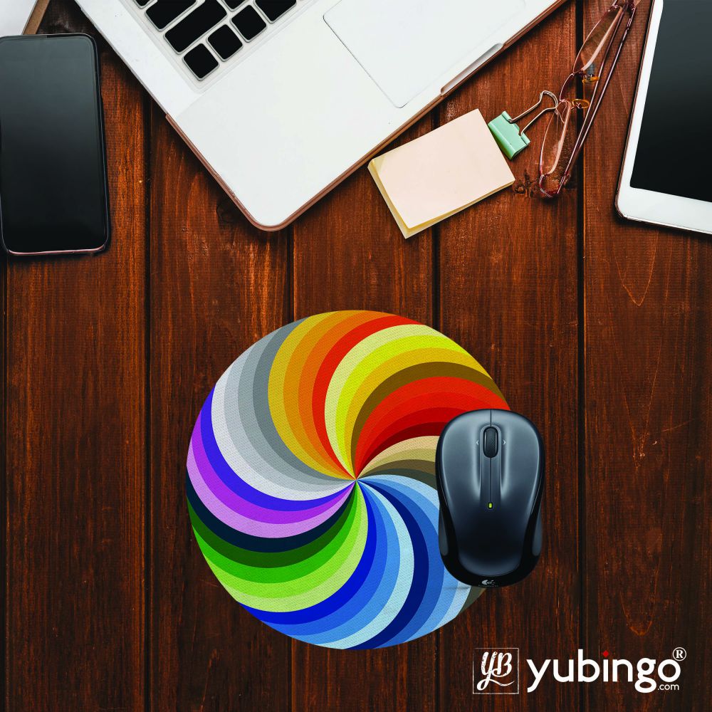 Wow Pattern Mouse Pad (Round)-Image2