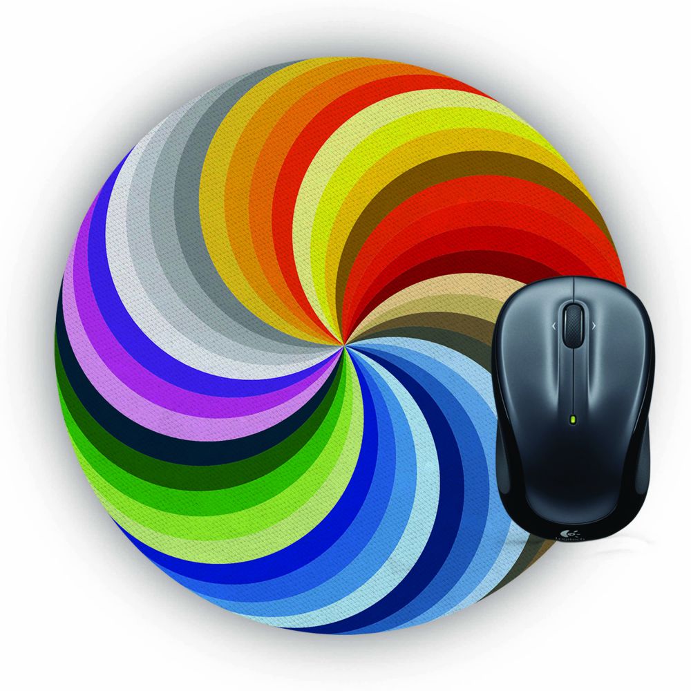 Wow Pattern Mouse Pad (Round)