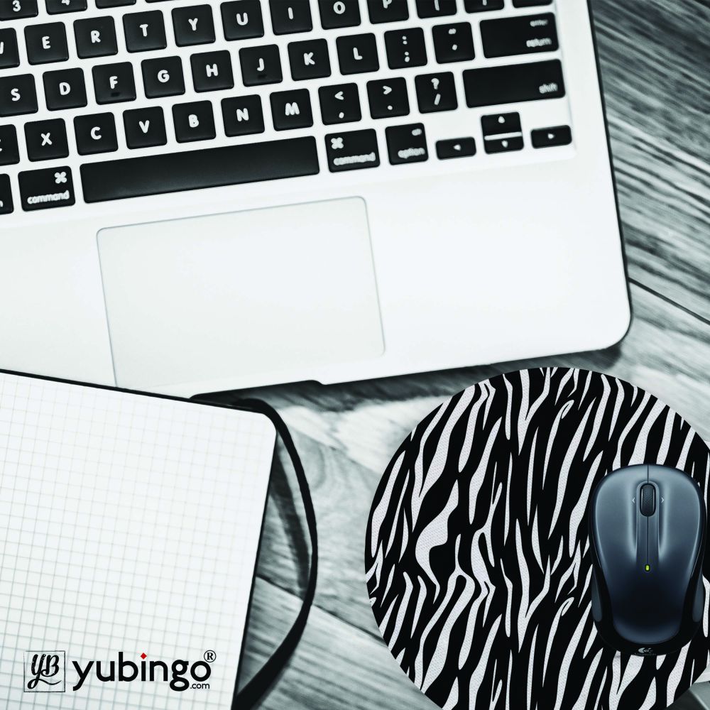 Zebra Stripes Mouse Pad (Round)-Image4
