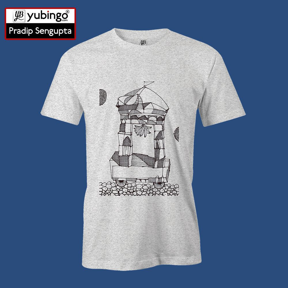 Chariot Men T-Shirt-White Melange