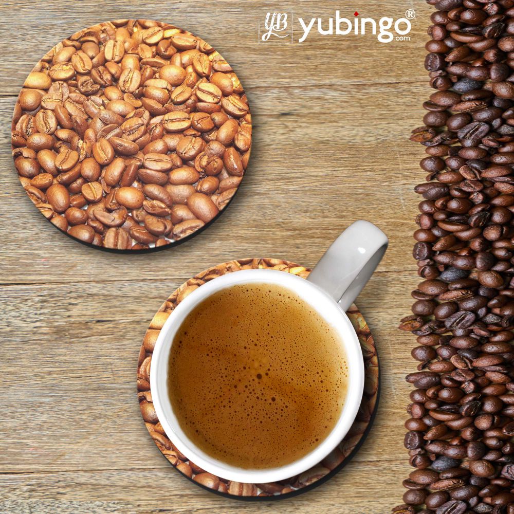 Coffee Beans Pattern Coasters-Image2