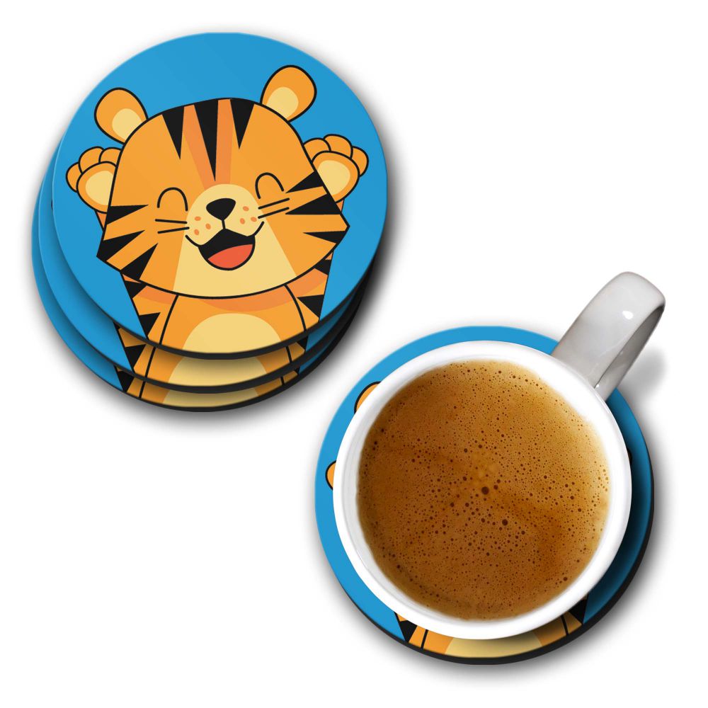 Comic Tiger Cub Coasters