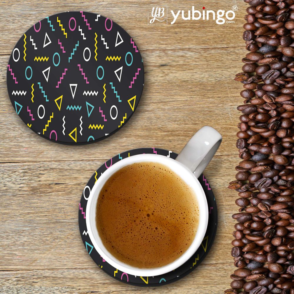 Cool Black Pattern Coasters-Image2