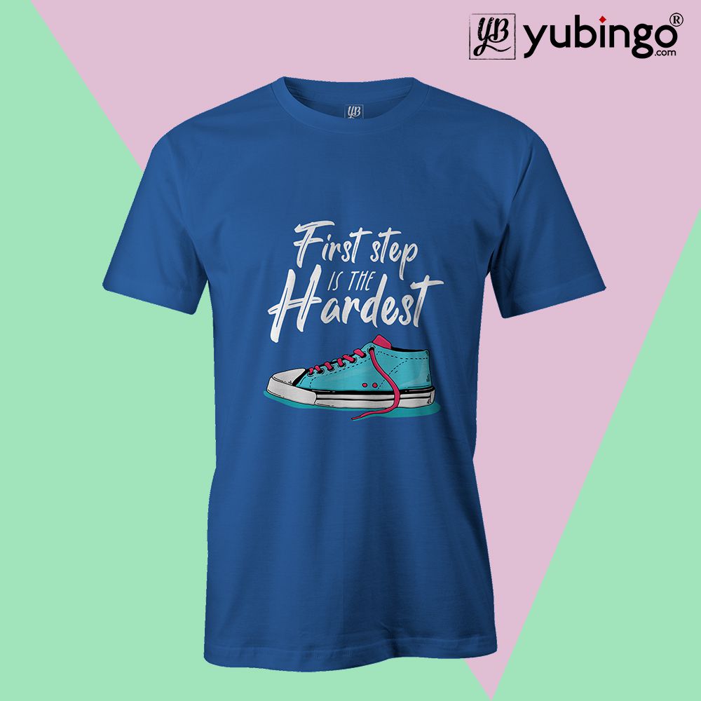 First Step is Hardest Men T-Shirt-image5