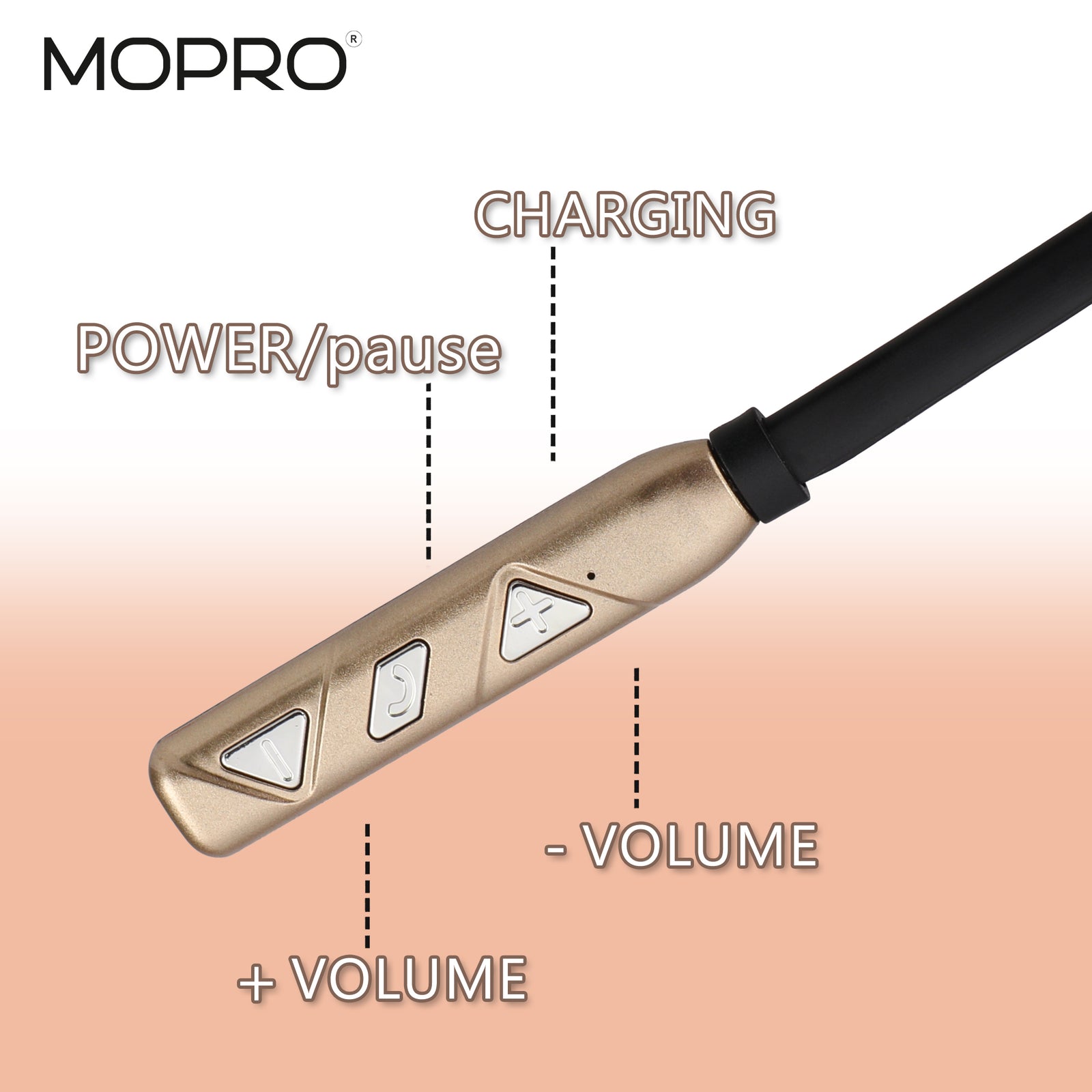 MoPro Bluetooth Earphone Wireless Freedom 200 - Golden