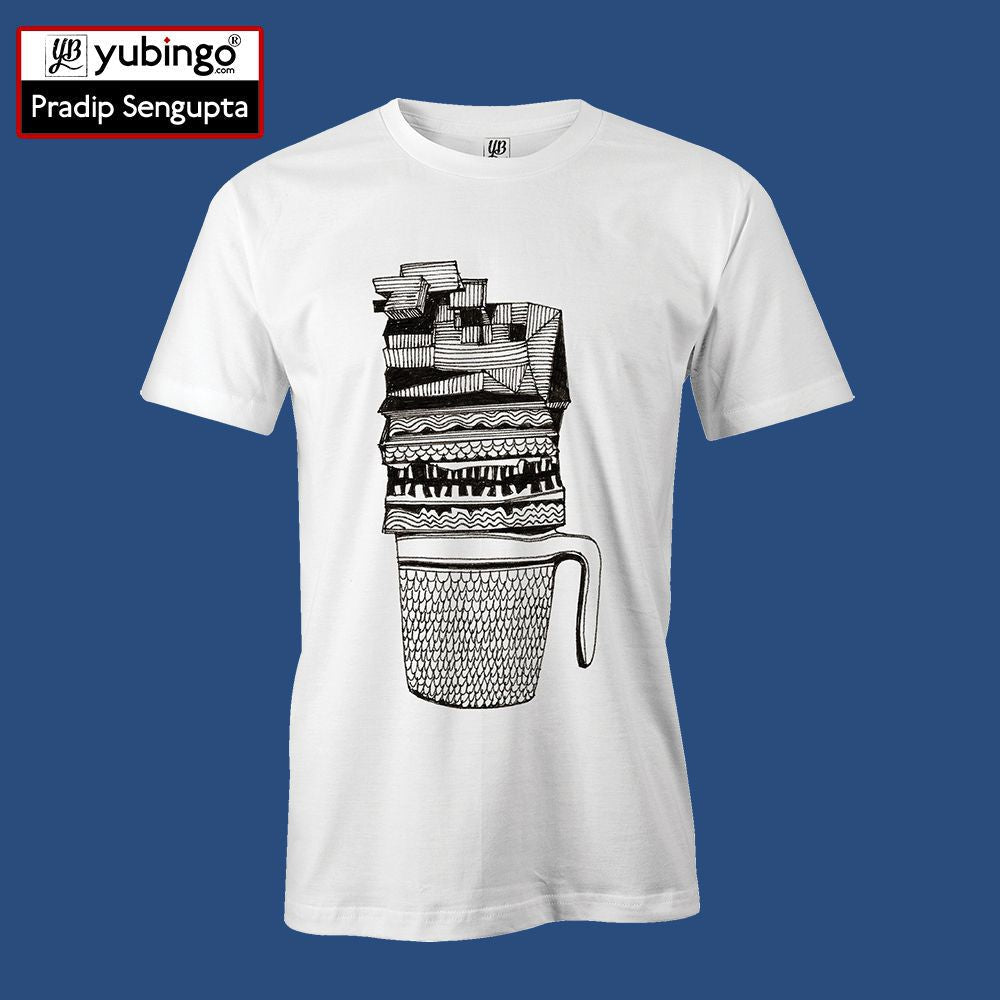 Mug up Men T-Shirt-White