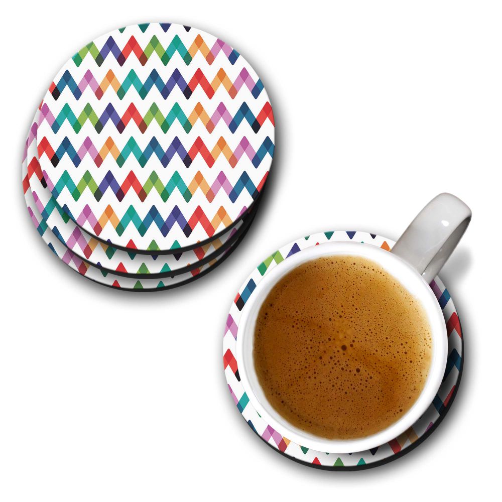 Multicolour Zig Zag Coasters