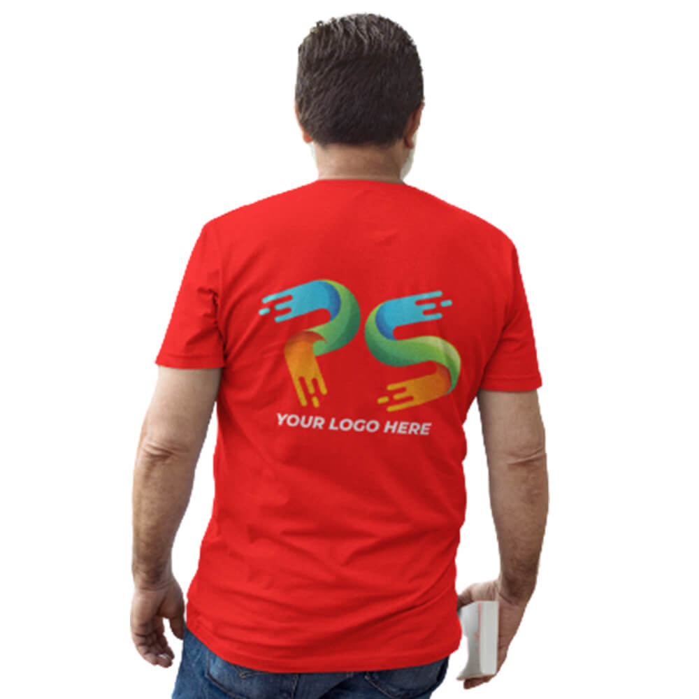 Red Customised Men's T-Shirt - Front and Back Print
